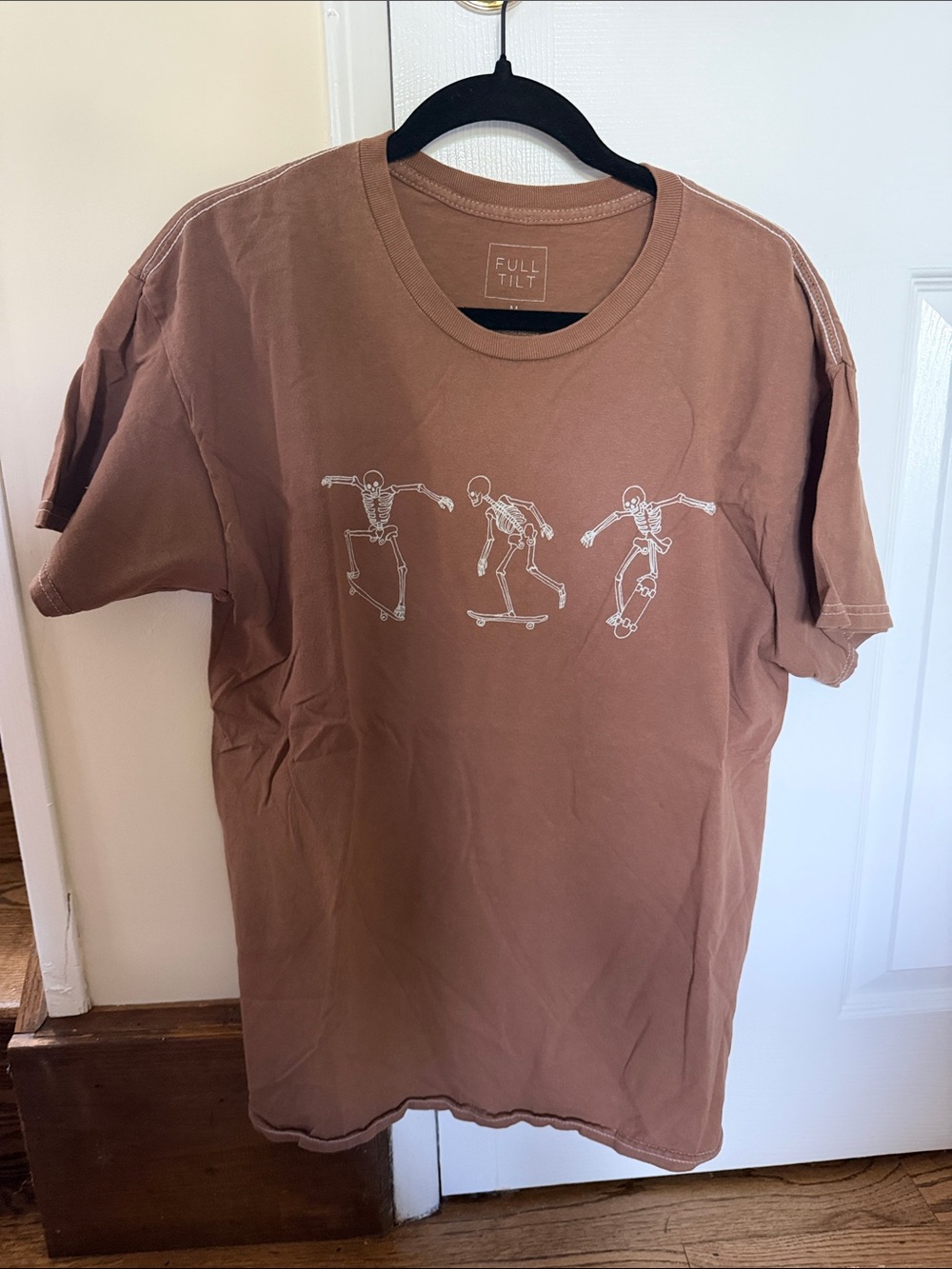 Full Tilt Brown Short-Sleeve Skate Skeleton Tee
